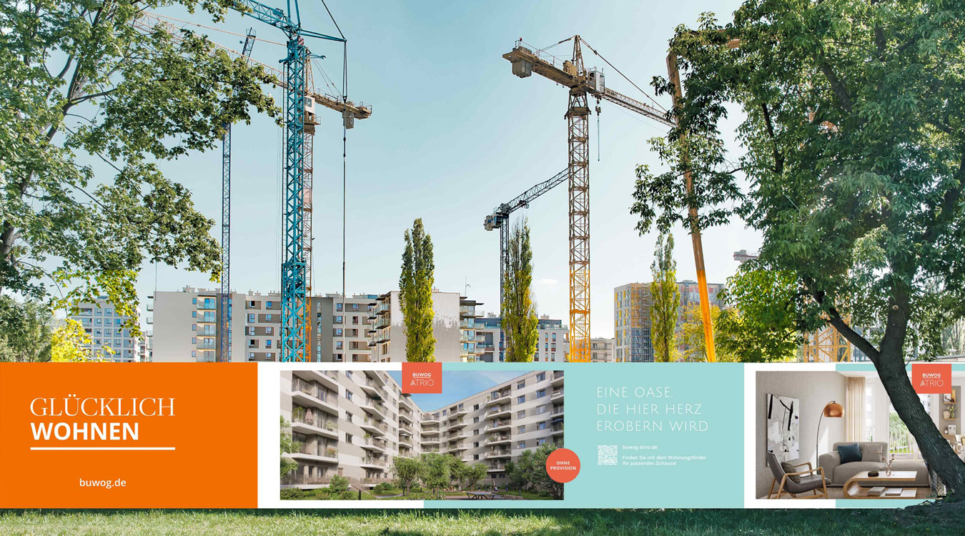 STAUB_Immobilienmarketing_BUWOG-Atrio_Baustellenbanner